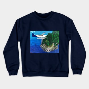 Flight Over Stanley Park Painting Crewneck Sweatshirt